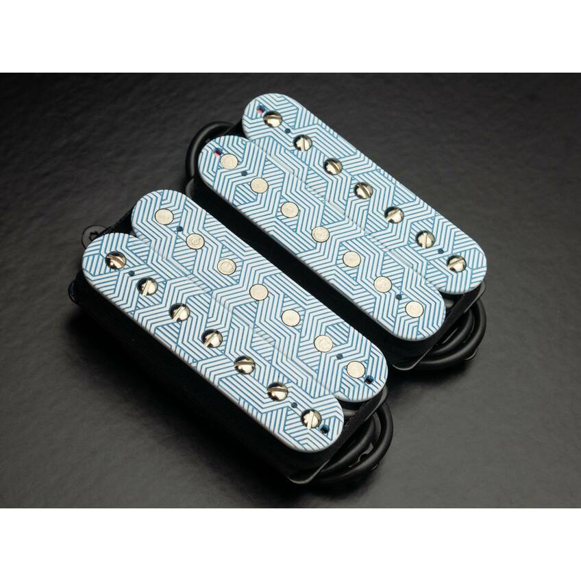 Special Edition Polymath 7 String Humbucker Set White / Blue Polymath Etch